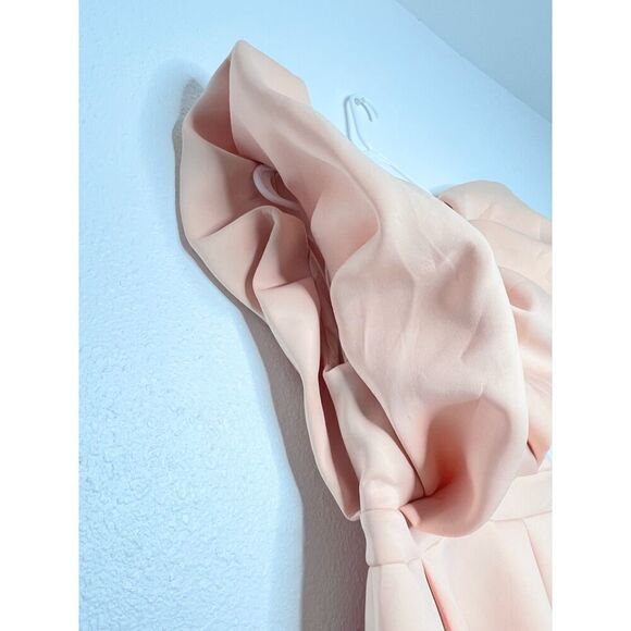 Women's elegant dress Barbie core bubble sleeve party midi light pink dress 6. - Picture 3 of 16